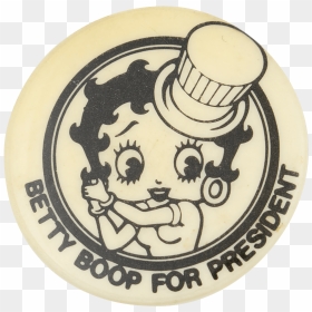 Betty Boop For President Entertainment Button Museum - Betty Boop For President Pinback, HD Png Download - betty boop png