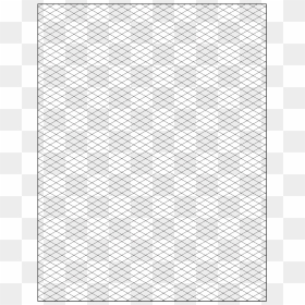 Isometric Paper 35 Degree Printable, HD Png Download - grid paper png