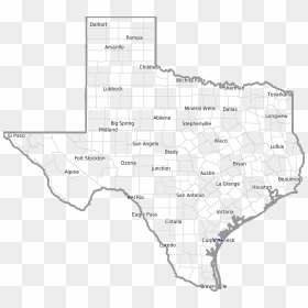 Map, HD Png Download - texas map png