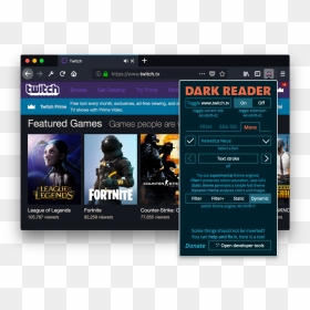 Dark Reader Dynamic Theme Mode - Twitch.tv, HD Png Download - tv static png
