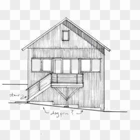 Barn Drawing Shack - Sketch, HD Png Download - shack png
