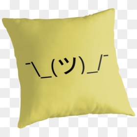 Shrug Emoticon ¯ /¯ Japanese Kaomoji - Cushion, HD Png Download - shrug emoji png