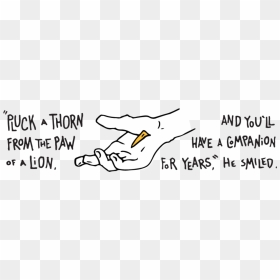 Quip Hand Transparent - Line Art, HD Png Download - thorn png