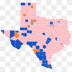 Texas Primary Results 2020 Map, HD Png Download - texas map png