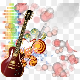 Sound Pink Microphone Guitar Vector Acoustic Clipart - Acoustic Guitar, HD Png Download - sound wave vector png