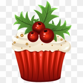 Christmas Cupcakes Clipart Graphic Royalty Free Christmas - Christmas Cupcake Clip Art, HD Png Download - christmas .png
