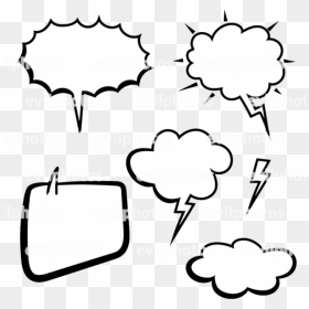 Speech Bubble Drawing Vector And Stock Photo - Line Art, HD Png Download - speech bubble vector png