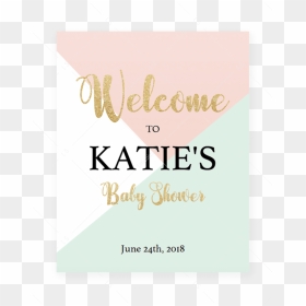 Pastel Themed Baby Shower Welcome Sign Printable By - Graphic Design, HD Png Download - welcome sign png