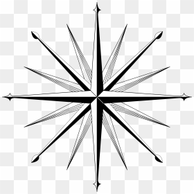 Wind Rose / Compass Rose 2 Clip Arts - Compass Rose 16 Point, HD Png Download - compas png