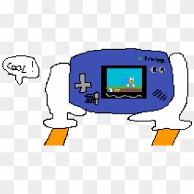 Sonic Playing His Game On Gameboy Advance - Game Boy Advance, HD Png Download - gameboy advance png