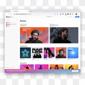 Apple Music Web Player - Apple Music Desktop, HD Png Download - apple music icon png