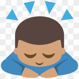 Person Bowing Emoji Clipart - Emoji Head Bowed, HD Png Download - shrug emoji png