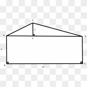 Notice That The Pentagon Is Made Up Of One Rectangle - Triangle, HD Png Download - pentagon png