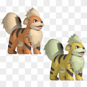 Download Zip Archive - Growlithe 3d Model, HD Png Download - growlithe png
