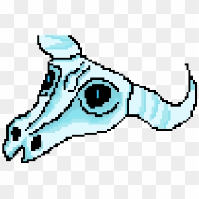 Animal Skull Pixel Art, HD Png Download - cow skull png