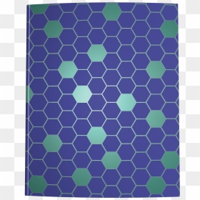 Blue Green Hexagon Notebook Cover - Sticker, HD Png Download - grid paper png
