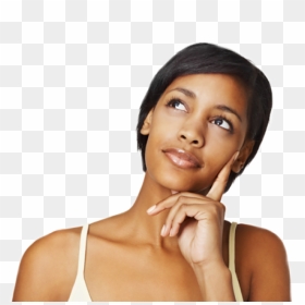 Thinking Woman Png Free Download - Thinking Person No Background, Transparent Png - thinking face png