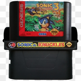 Sonic 3 & Knuckles - Sonic The Hedgehog 3 And Knuckles Cartridge, HD Png Download - and knuckles png