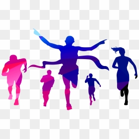 People Crossing The Finish Line 4557*2244 Jpg Transparent - Crossing The Finish Line Cartoon, HD Png Download - finish line png