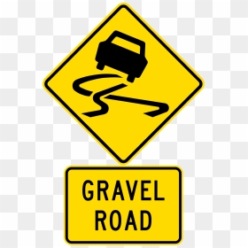 Slippery Road Sign In Us, HD Png Download - gravel png