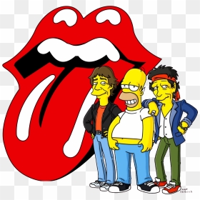 Rolling Stones The Simpsons, HD Png Download - homer png