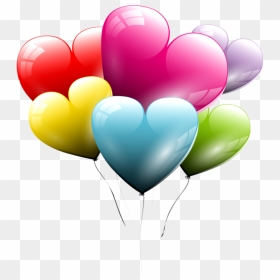 Heart Balloon Png - Transparent Background Heart Balloons Clipart, Png Download - baloon png