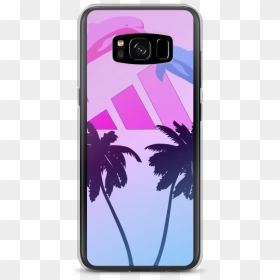 Transparent Vaporwave Dolphin Png - Vector Palm Tree Png, Png Download - samsung galaxy s8 png