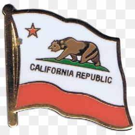 Usa California Flag Pin, Badge - Brown Bear, HD Png Download - california flag png