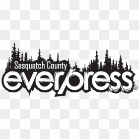 Sasquatch County Everpress Logo - Silhouette, HD Png Download - sasquatch png