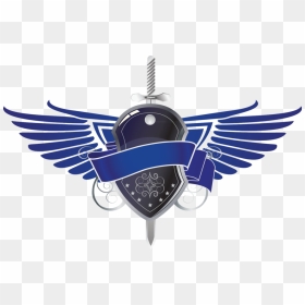 A Shield Wing Design - Shield With Wings Logo, HD Png Download - shield with wings png