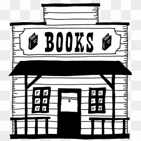 Books On Shelf Png - Bookshop Clipart Black And White, Transparent Png - books on shelf png