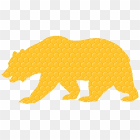 Honeycomb Bear Clip Arts - Silhouette California Bear Png, Transparent Png - honey comb png