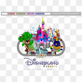 Disneyland Map Clipart , Png Download - Disneyland Interactive Map, Transparent Png - disneyland png