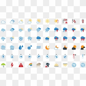 Picons Weather - Full Preview - Weather Icon Set Png, Transparent Png - weather icons png