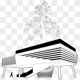 Contemporary Architecture Clipart, HD Png Download - modern christmas tree png