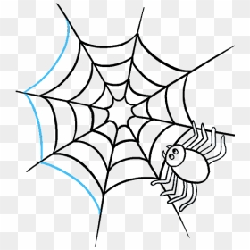 How To Draw A - Spider Web Face Drawing, HD Png Download - spiders png
