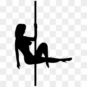 Girl On Pole Svg, HD Png Download - stripper silhouette png
