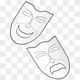 Comedy And Tragedy Theater Masks Vector Image - Sock And Buskin, HD Png Download - theatre masks png