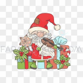 Merry Christmas Violin, HD Png Download - santa hat .png