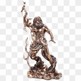 Bronze Wrathful Zeus Statue - Hades Greek God Statue, HD Png Download - zeus png