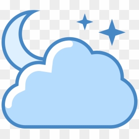 Free Weather Icons Cold Weather But Partly Cloudy Icons - Night Cloud Icon, HD Png Download - weather icons png