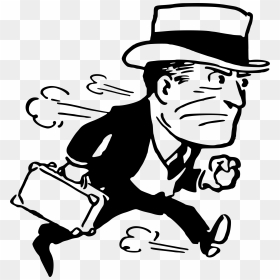 Man In A Hurry Png , Png Download - Hurry Black And White, Transparent Png - briefcase icon png