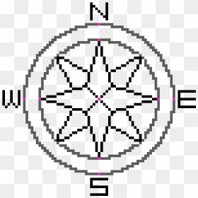 Pixel Compass Png, Transparent Png - compas png