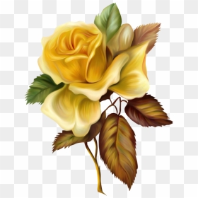 4 Png, Yellow Roses, F - Painting Flower Png Transparent, Png Download - yellow rose png
