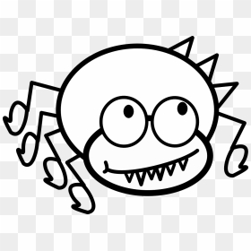 Thumb Image - Black And White Cartoon Bug, HD Png Download - spiders png