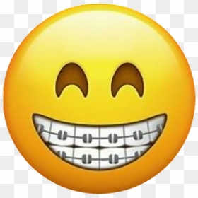 Smiling Emoji With Braces , Png Download - Braces Emoji, Transparent Png - braces png