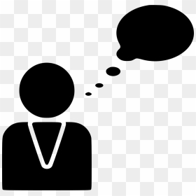 Male Person User Chat Message Bubble Thinking Idea - Person Thinking Icon Png, Transparent Png - thinking icon png