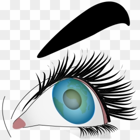 Illustration Of Close-up Of A Blue Female Eye - Drawing Eye Computer, HD Png Download - crazy eyes png
