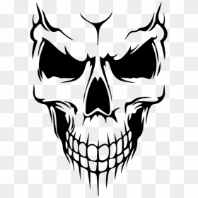 Evil Skull Png Download - Silhouette Skull, Transparent Png - evil face png