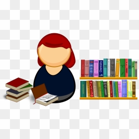 Clipart Books Shelf - Library Png, Transparent Png - books on shelf png
